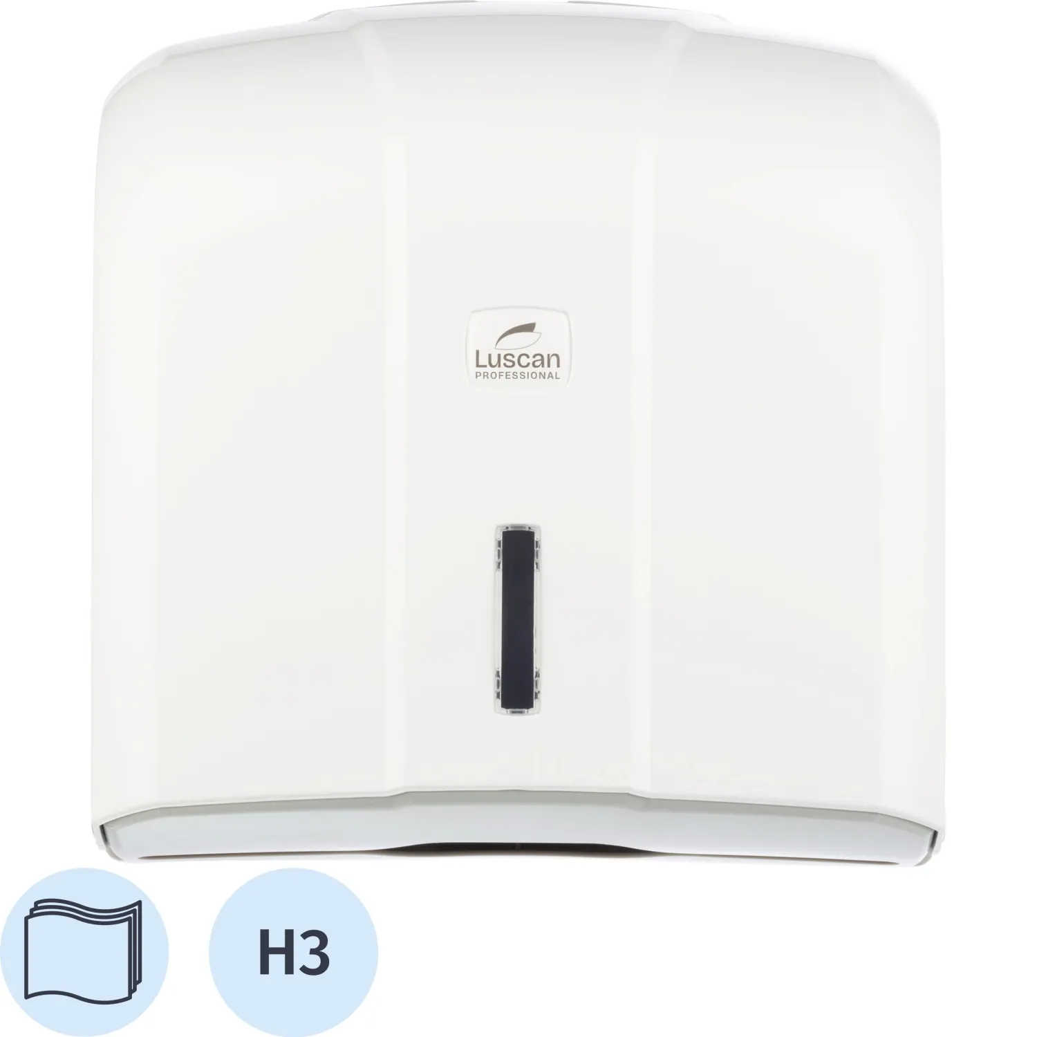 Диспенсер для полотенец листовых Luscan Professional H3 белый