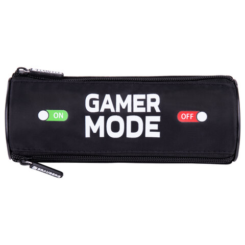 Пенал BRAUBERG, 3 отделения, нейлон, 21×7х7 см, «Gamer»