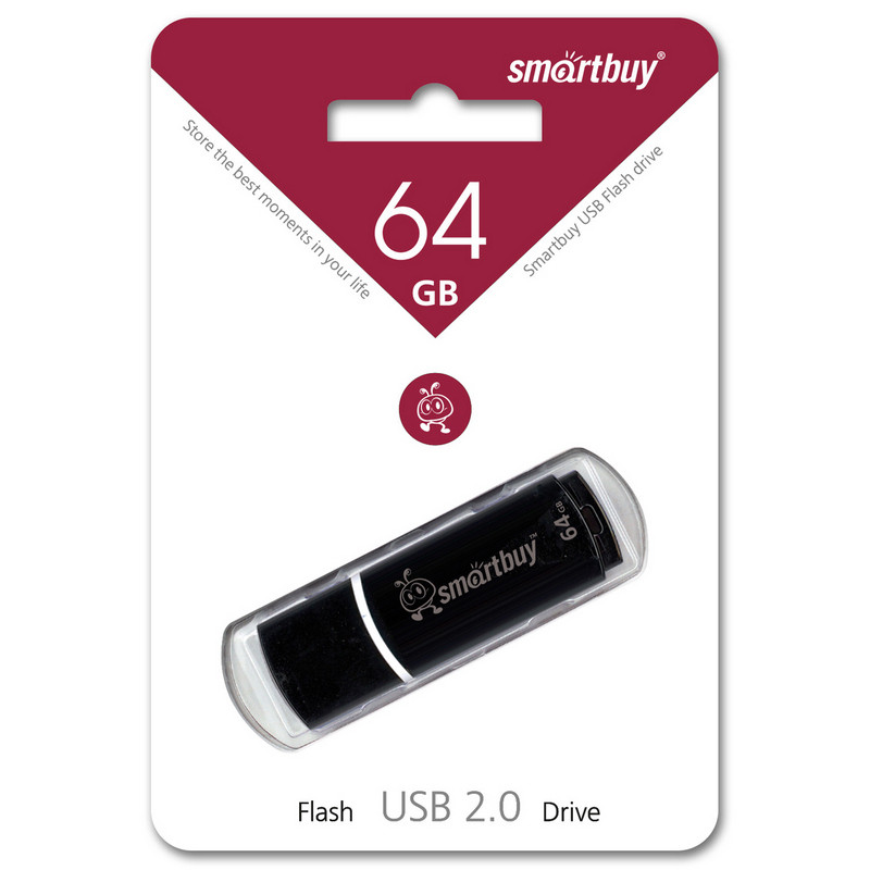 Флеш-память SmartBuy Crown 64 Gb USB 2.0 черная