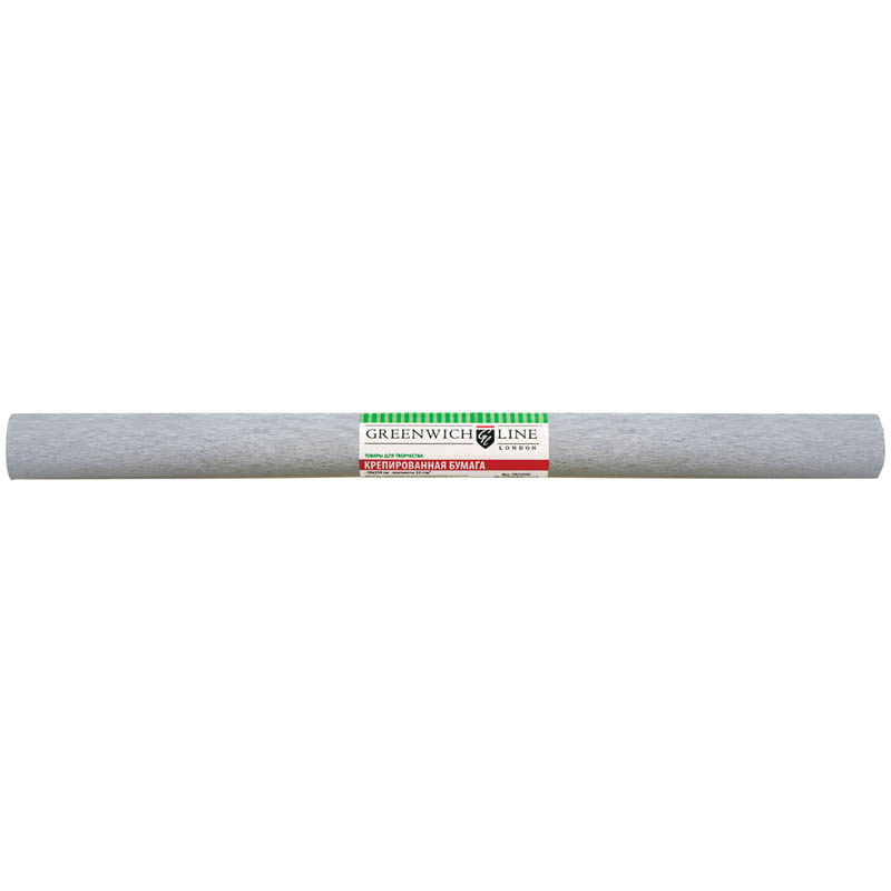 превью Бумага крепированная Greenwich Line, 50×250см, 22г/м2, серебряная, в рулоне