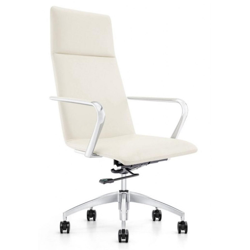 Кресло для руководителя Easy Chair 593 TPU бежевое (искусственная кожа/алюминий)