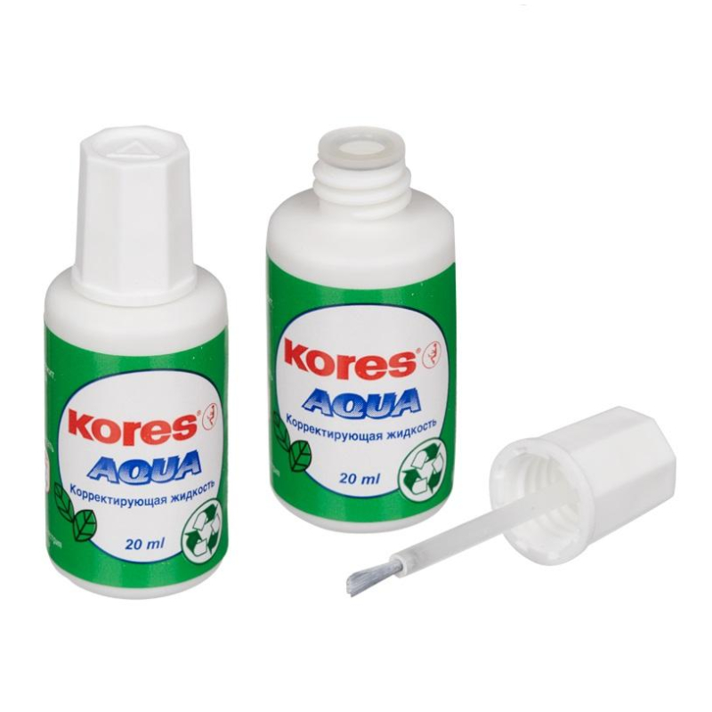 превью Корректирующая жидкость (штрих) Kores Aqua водная 20 мл