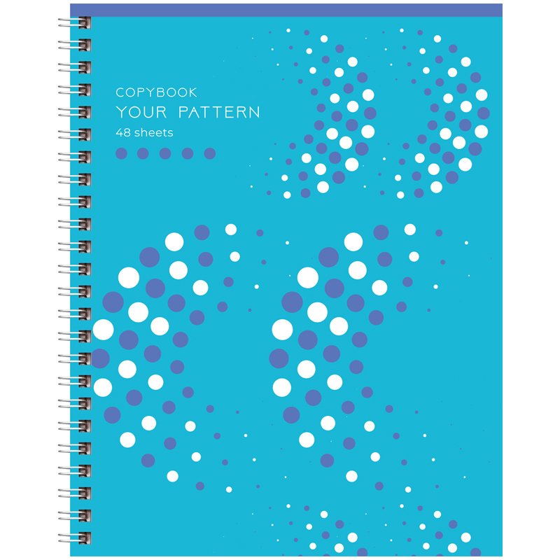 Тетрадь 48л., А5, линия на гребне BG «Your pattern», выб. лак