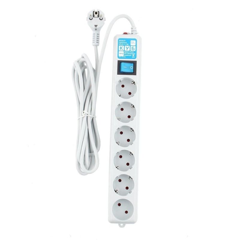 Сетевой фильтр Power Cube PRO, 3.0 м белый 16А/3.5кВт(SPL(5+1)-16B-P-3М)