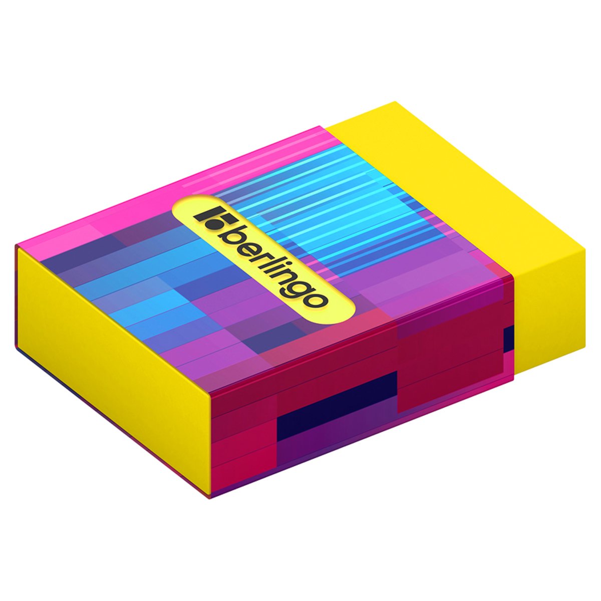 Ластик Berlingo «Glitch», Eco-PVC, пластиковый держатель с печатью, 45×32×11мм