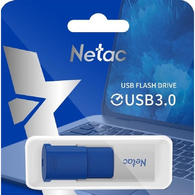Флеш-память Netac U182 Blue USB3.0 Flash Drive 64GB, retractable