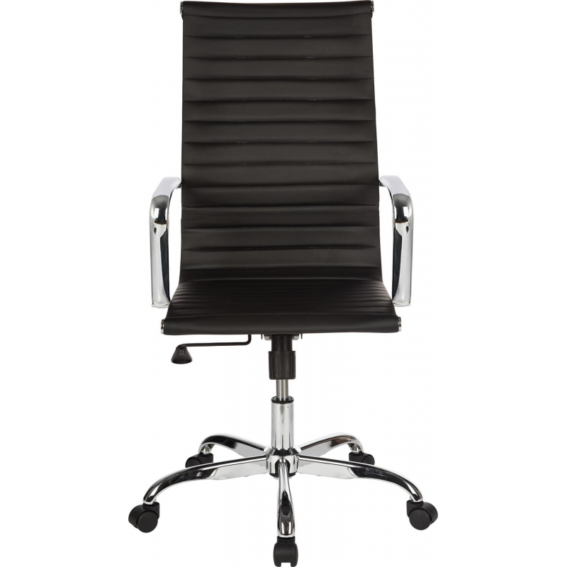 Кресло для руководителя Easy Chair 711 TPU черное (искуственная кожа/хромированный метал)