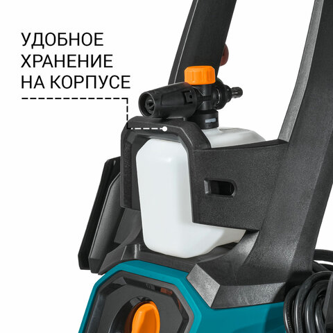 Минимойка BORT BHR-2700-R, мощность 2.5 кВт, давление 180 бар, шланг 10 м