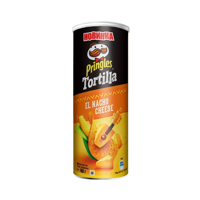 превью Чипсы Pringles Tortilla со вкусом сыра Начо 160 г