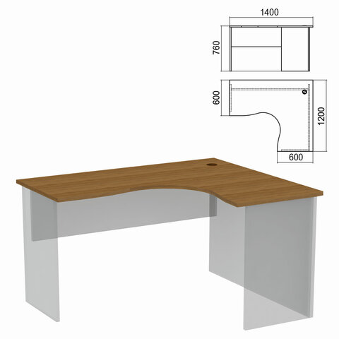 превью Стол компактный ЧАСТЬ 1 «Арго»1400×1200х760 ммправыйорех