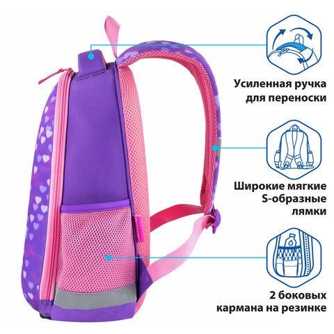 Ранец ПИФАГОР EVA BASIC, 1 отделение, «Fancy girl», 39×30х16 см