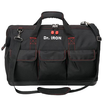 Сумка для инструмента с пластиковым дном с ремнем 51×26х39 Dr. IRON (DR1029)