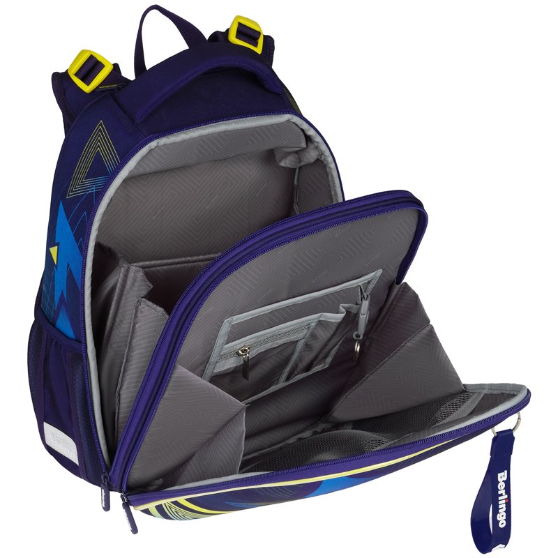 Ранец Berlingo Expert Max «Triangles» 37×28×16см, 2 отделения, анатомическая спинка, дождевик в комплекте