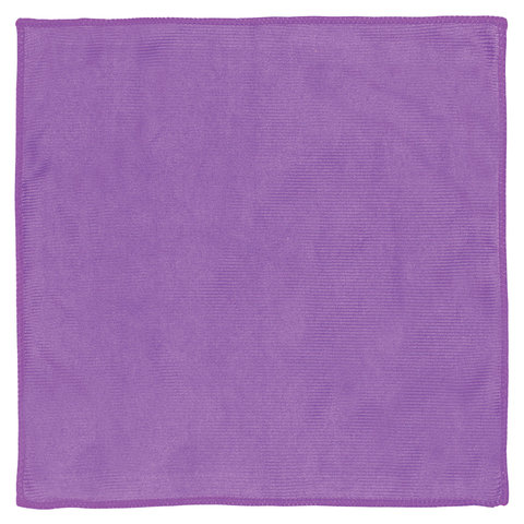 Салфетка для стекла и оптики, микрофибра, 30×30 см, фиолетовая, ОФИСМАГ