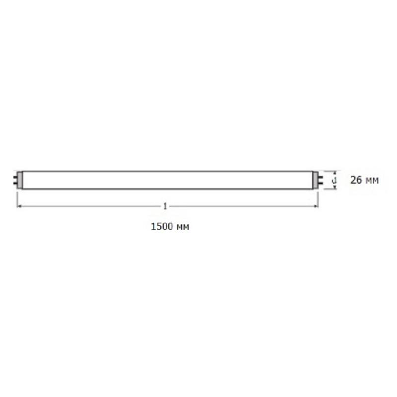Лампа люминесцентная Osram 58 Вт G13 трубчатая 4000 K холодный белый свет (25 штук в упаковке)