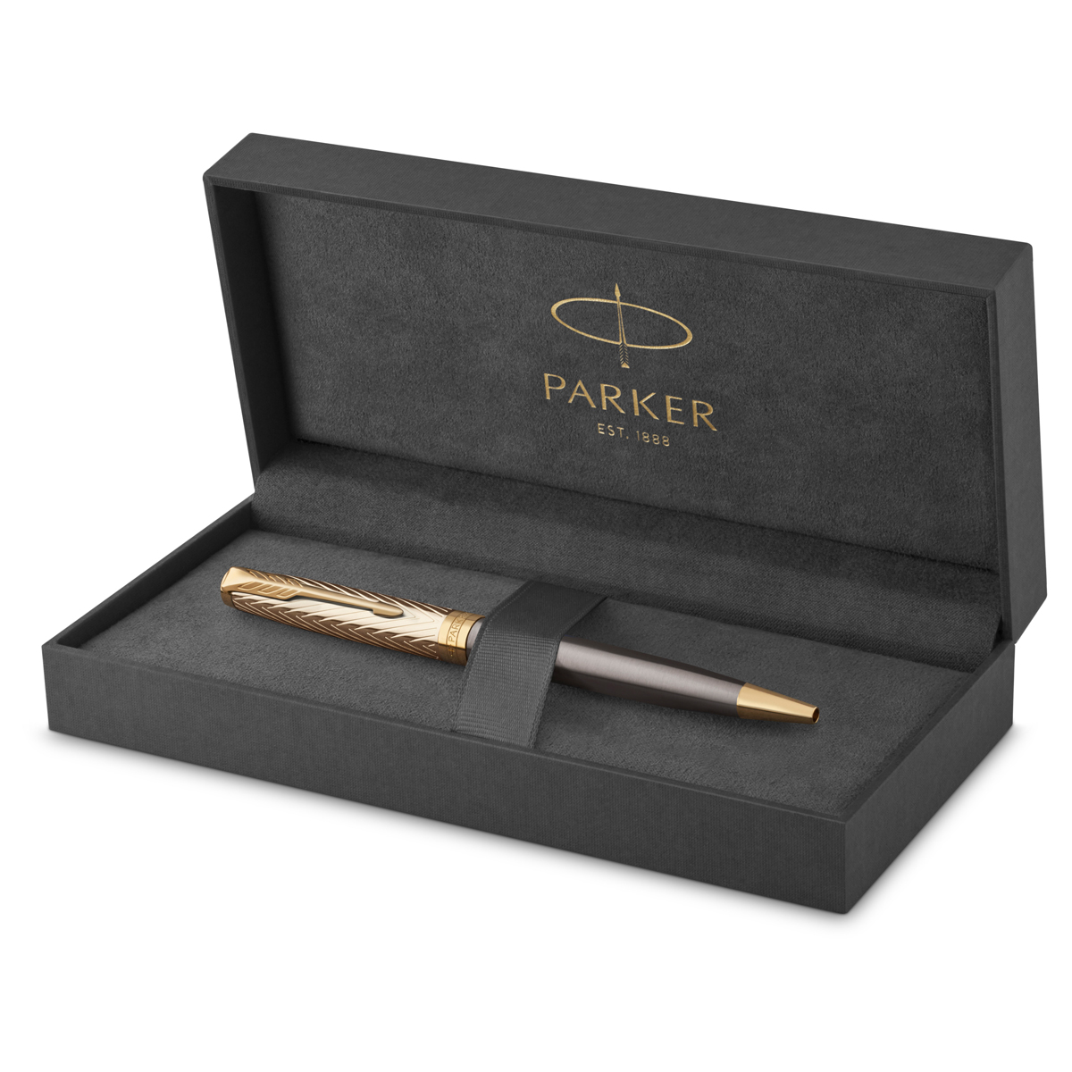 Ручка шариковая Parker «Sonnet ARROW GT» черная, 1.0мм, кнопочн., подарочная упаковка