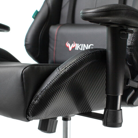 Кресло компьютерное Zombie VIKING 5 AERO, 2 подушки, экокожа, черное