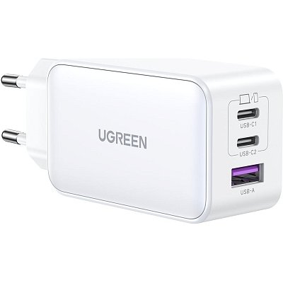 Зарядное устройство UGREEN CD244 (15334) Nexode USB-A+2xUSB-C 65W/белый