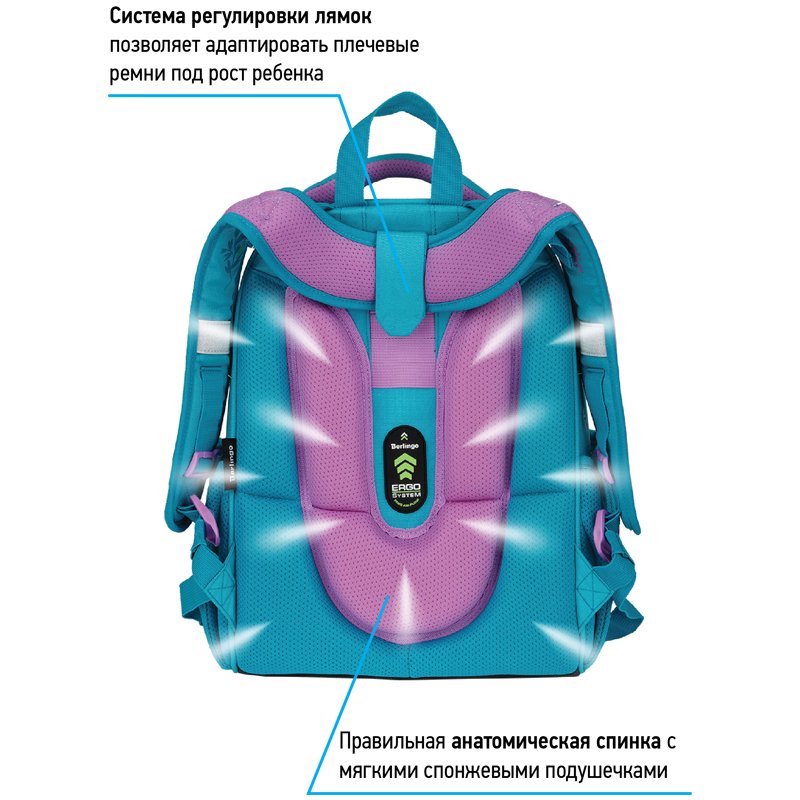 Ранец Berlingo Expert «Little foxy» 37×28×16см, 2 отделения, 2 кармана, анатомическая спинка