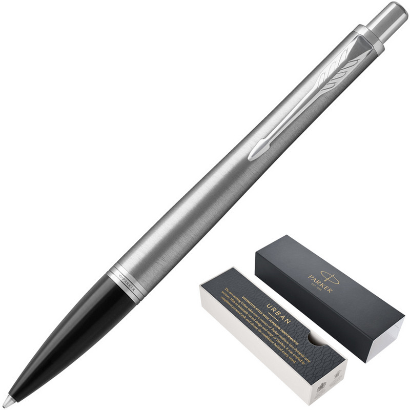 Ручка шариковая Parker Urban CT синяя стальной корпус (артикул производителя 1931580)