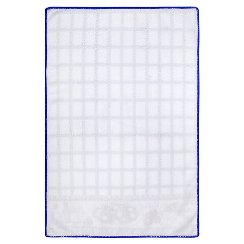 Салфетка из МИКРОФИБРЫ универсальная, 40×60 см, синяя клетка, орнамент, 240 г/м2, BOOMHOUSE (БУМХАУС)