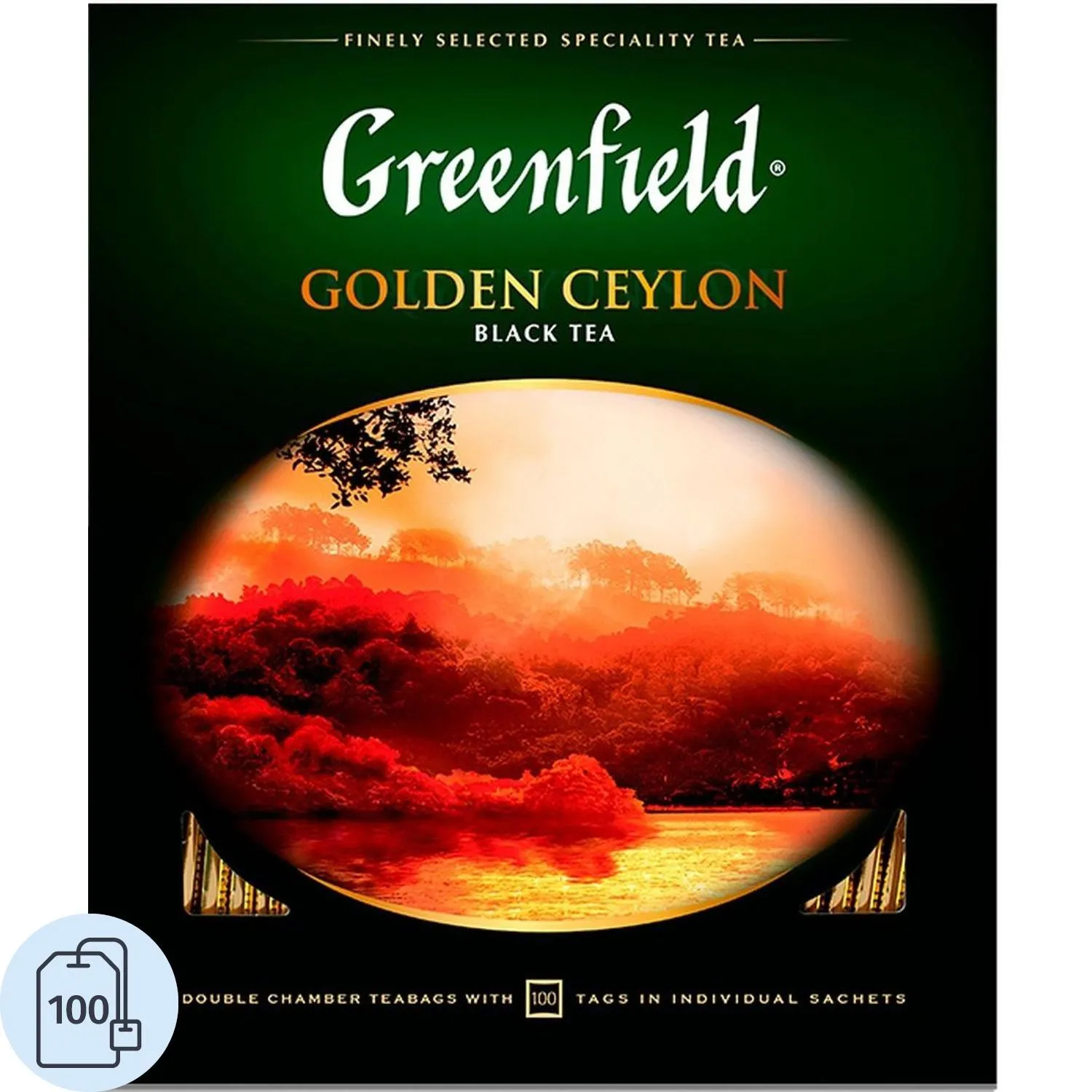 превью Чай чёрный Greenfield Golden Ceylon 100 пакетиков