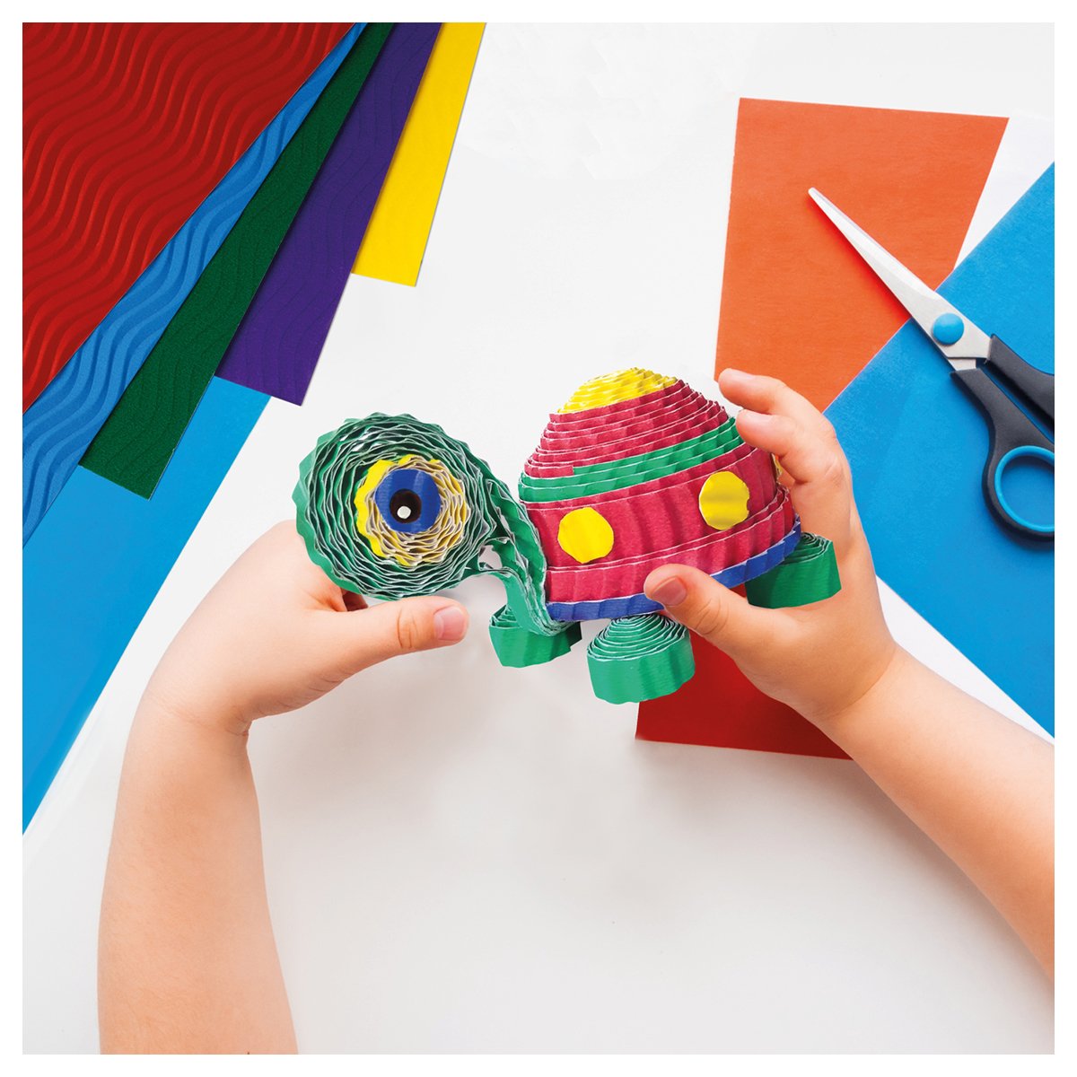 Картон цветной А4, ArtSpace, 5л., 5цв., гофрированный, волнистый, в пакете