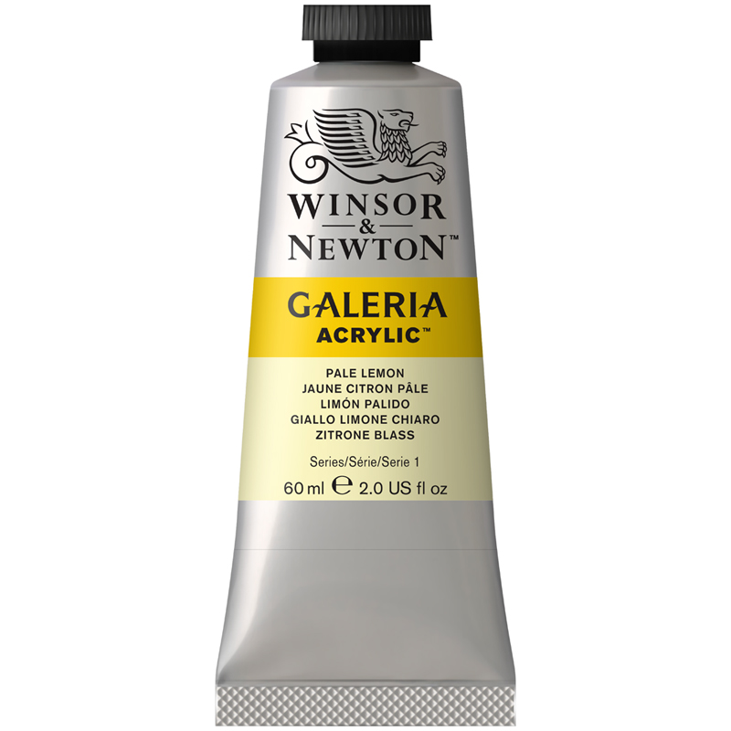 превью Краска акриловая художественная Winsor&Newton «Galeria», 60мл, туба, бледный лимон