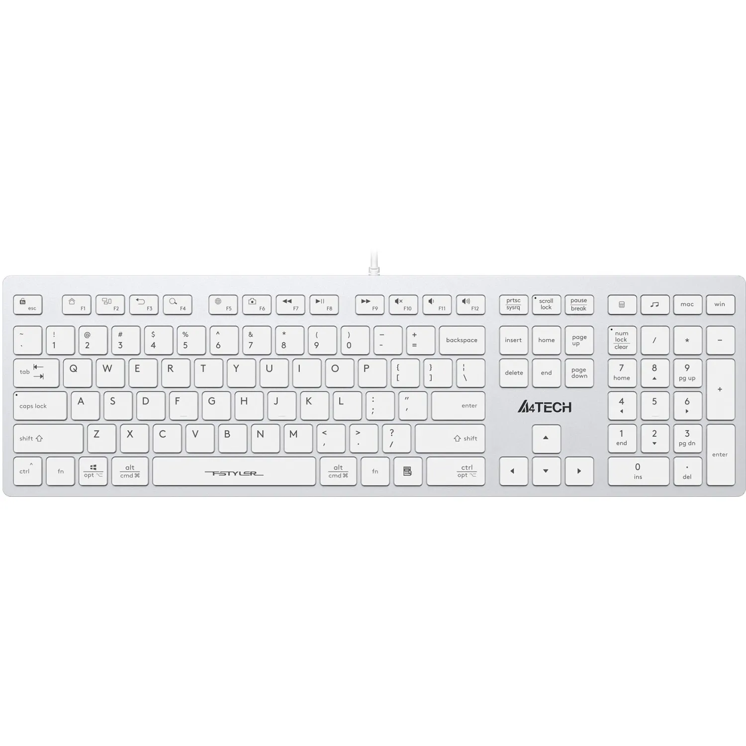 Клавиатура проводная A4Tech Fstyler FX50 (FX50 WHITE)