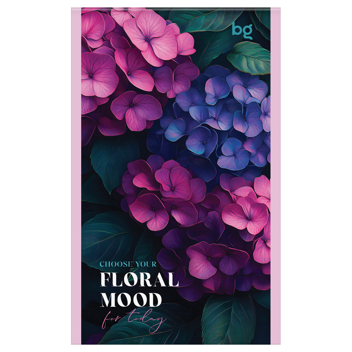 Блокнот А6 32л., на скрепке BG «Floral mood», блестки