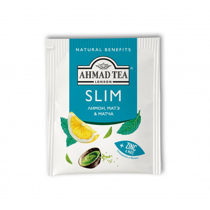 Чай Ahmad Tea Slim травяной лимон/матэ/матча 20 пакетиков арт. 1194249 ...