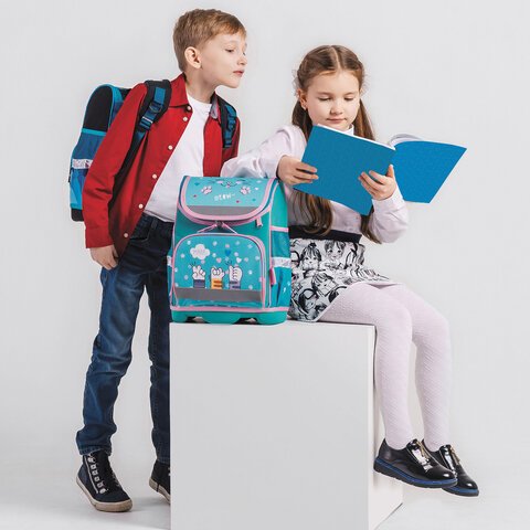 Ранец ЮНЛАНДИЯ «WISE» для начальной школыSoft paws37×29х15 см229946