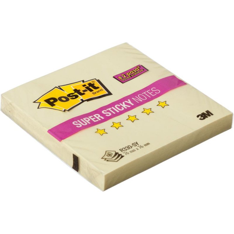 превью Блок-кубик Post-it Super Sticky Z-блок R330-SY 76х76 канар.желтый 100 л