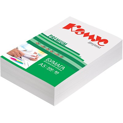 Бумага КОМУС ДОКУМЕНТ Premium (А5, марка А, 80 г/кв. м, 500 л)