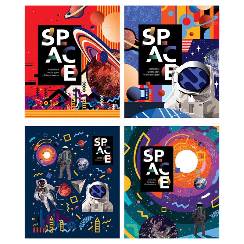 превью Тетрадь 48л., А5, клетка ArtSpace «Рисунки. Space», суперэконом