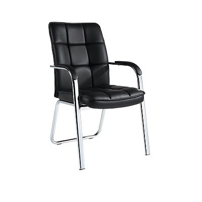 Конференц-кресло Easy Chair 810 VPU черное (экокожа/металл хромированный)