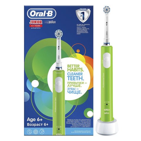 Зубная щетка электрическая детская ORAL-B (Орал-би) «Junior», 6+ лет, D16.513.1