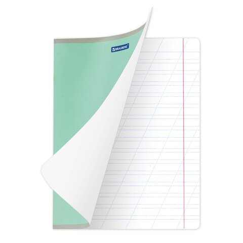 Тетради 12 л. КОМПЛЕКТ 20 шт. BRAUBERG «КЛАССИКА NEW», косая линия, обложка картон, ЗЕЛЕНАЯ