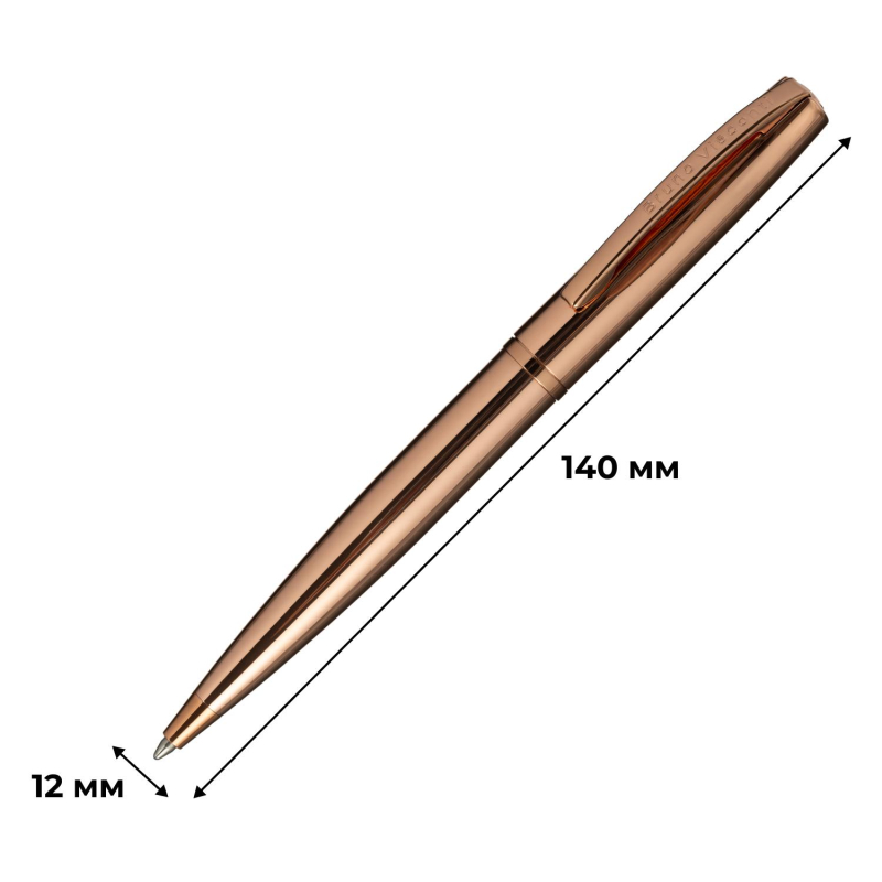 Ручка шариковая автомат. SIENNA 1мм, синяя, корп. роз золото, в фут. 20-0356/13