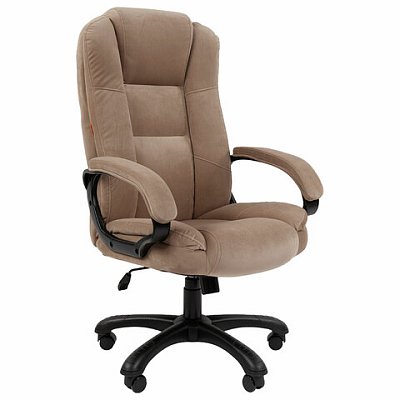 Кресло офисное Chairman CH 600, велюр, бежевое
