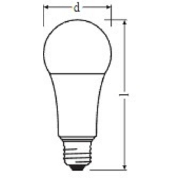 Лампа светодиодная Osram star classic, 13Вт, тип А «груша», Е27, 2700К, теплый свет