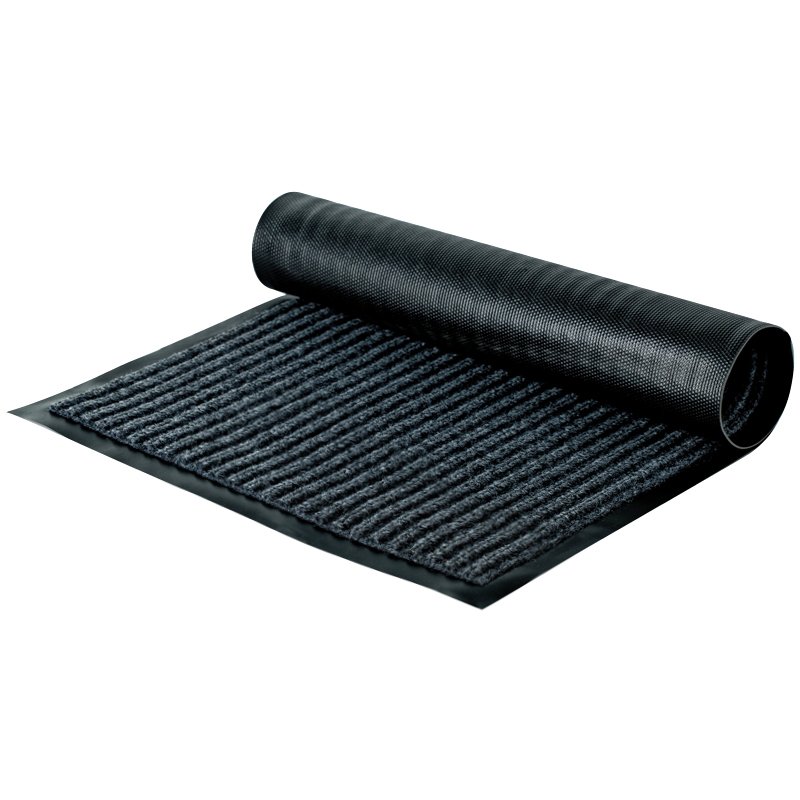 превью Коврик влаговпитывающий, ворсовый, ребристый OfficeClean, 40×60см, серый
