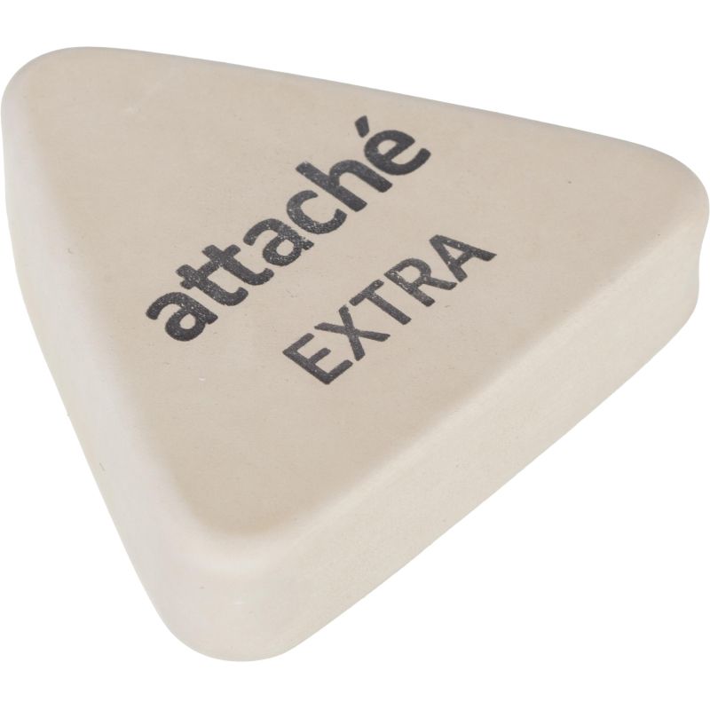 Ластик треугольный Attache Extra, натуральный каучук, 40×38x10мм, белый