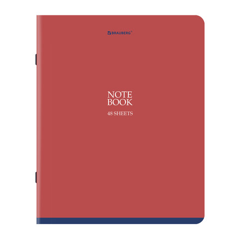 Тетради ДЭК А5 48 л. КОМПЛЕКТ 5 шт. BRAUBERG скоба, клетка, SoftTouch, «NoteBookMono»