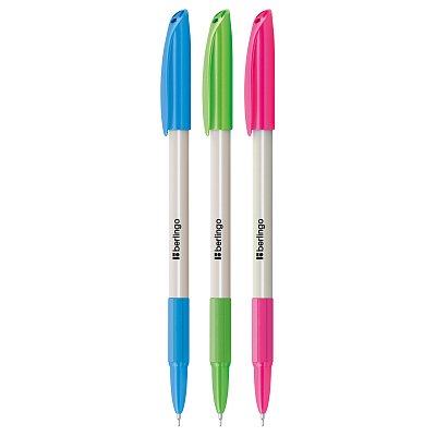 Ручка шариковая Berlingo «Perlamutik Pro» синяя, 0.7мм, грип