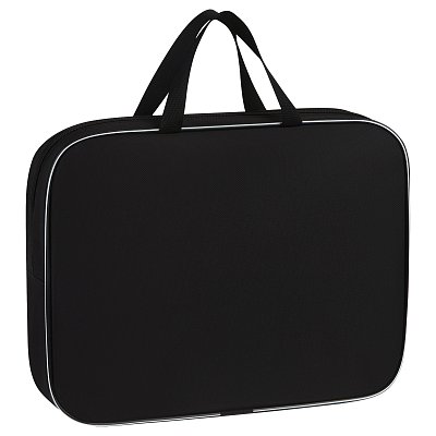 Папка с ручками Премиум А4 ArtSpace «Черная», полиэстер, на молнии, 70мм