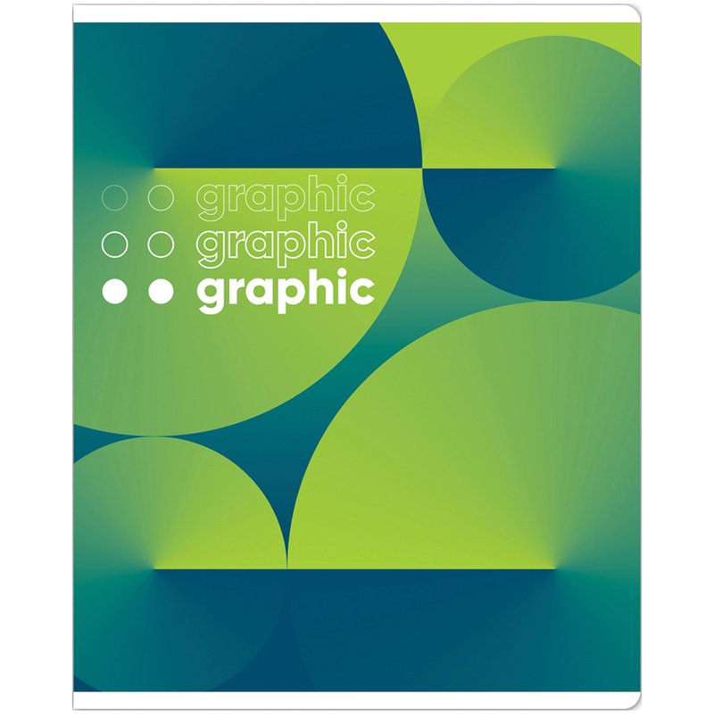 Тетрадь 12л., клетка ArtSpace «Моноколор. Graphic mono», эконом