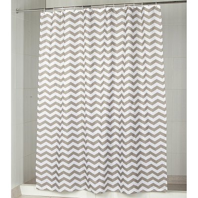Штора для ванной и душа текстильная Геометрия 180×200см, цв. серый, 67432