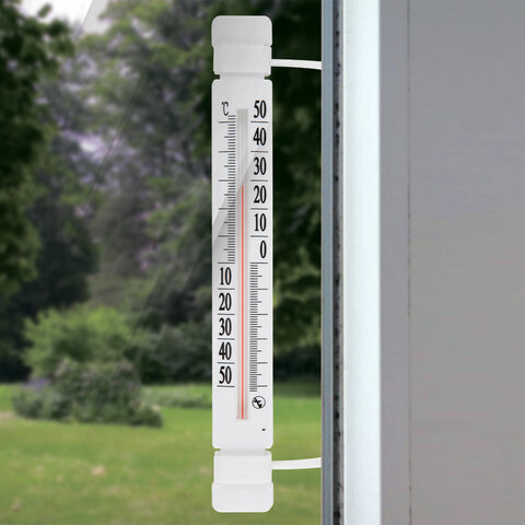 Термометр оконный, «ЛИПУЧКА», диапазон измерения: от -50 до +50 °C, ПТЗ