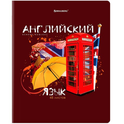 Тетради предметные со справочным материалом, КОМПЛЕКТ 10 ПРЕДМЕТОВ, ORIGINAL, 48 л., TWIN лак, BRAUBERG